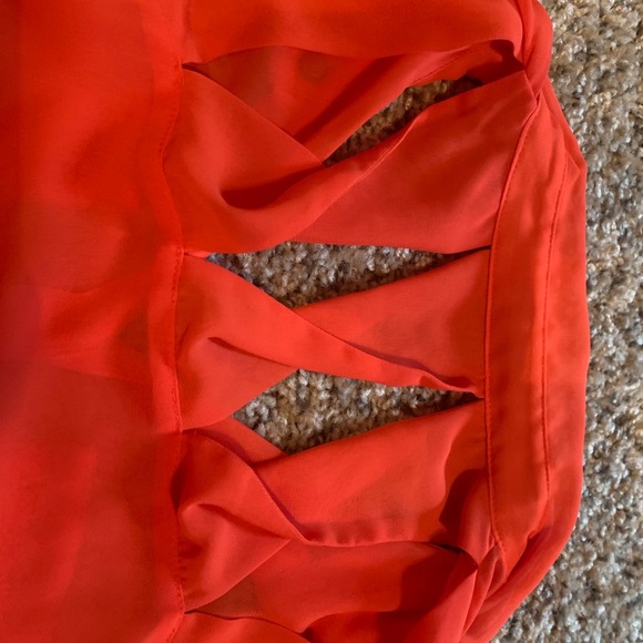 Chiffon orange colored blouse - Picture 5 of 5